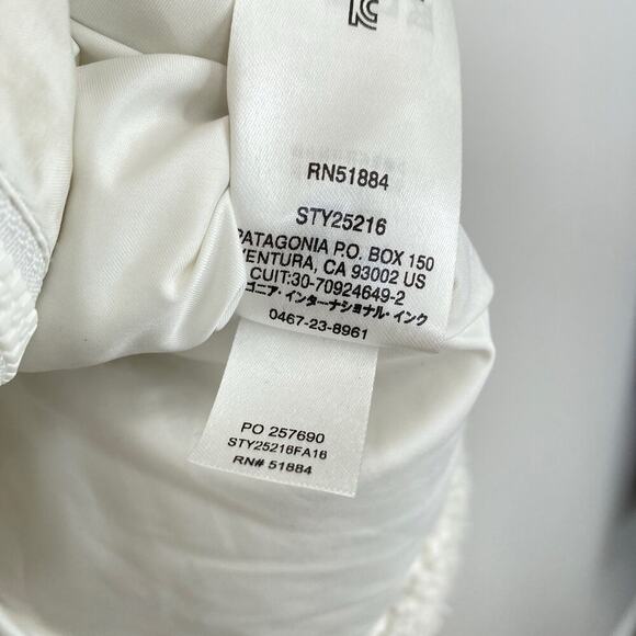 PATAGONIA Women's Los Gatos Vest White Fleece Winter Size Small Pockets - Picture 8 of 8